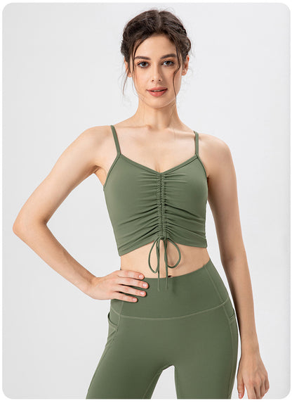 Gathered front sports vest