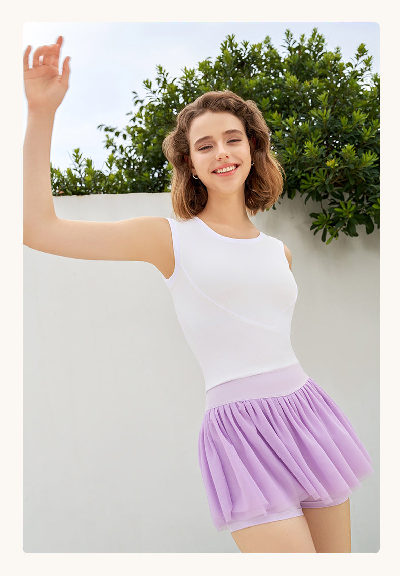 Rib sleeveless vest