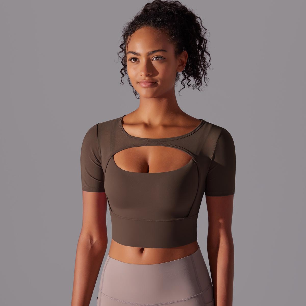 Mesh sleeve high support top