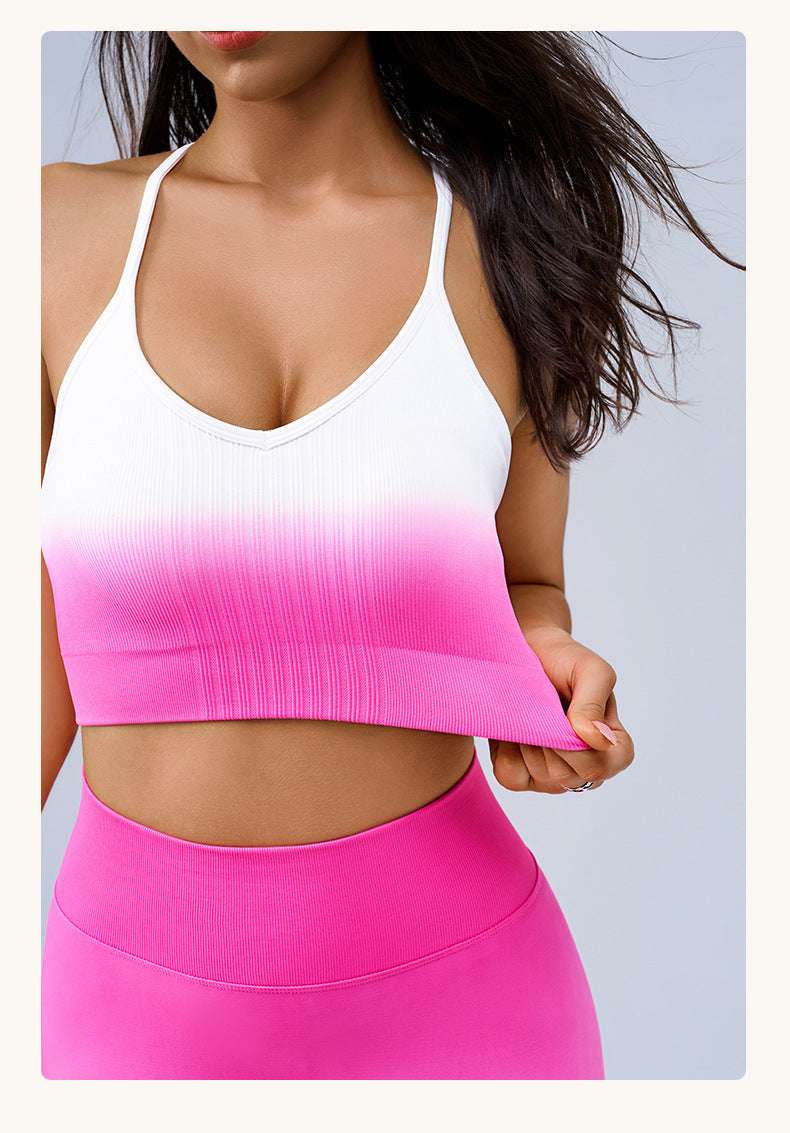 Matching ombre bra and leggings set