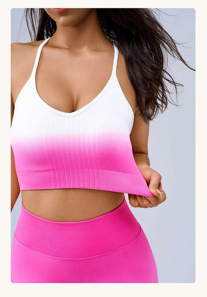 Matching ombre bra and leggings set