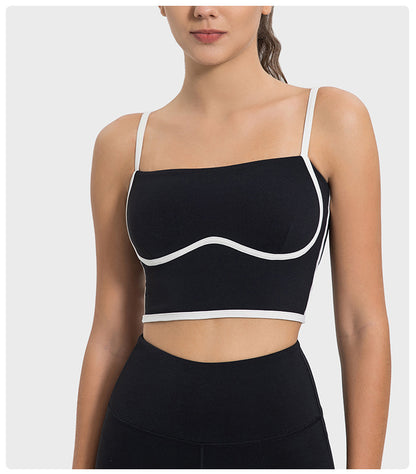 Contrast trim sports bra