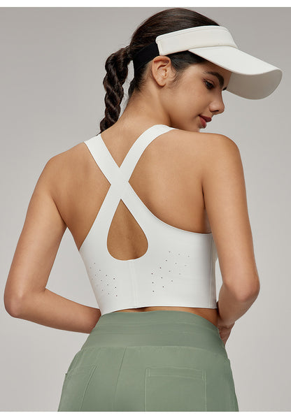 Cross back sports bra