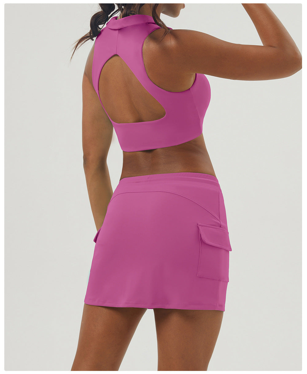 Quick dry draw string skort