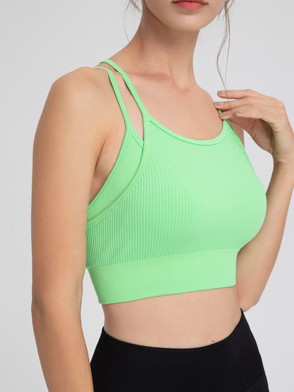Double strap sports bra