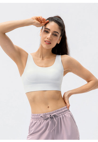 Cross back sports bra