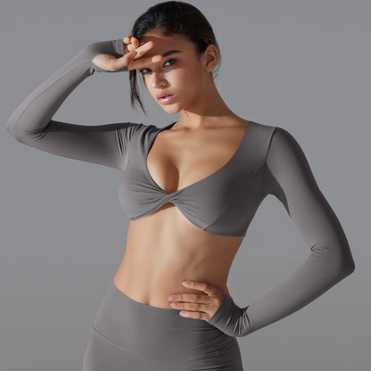 Twisted front full sleeve top