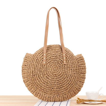 Straw shoulder bag