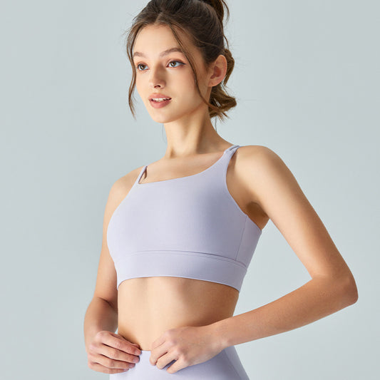 Seamless cross back bra