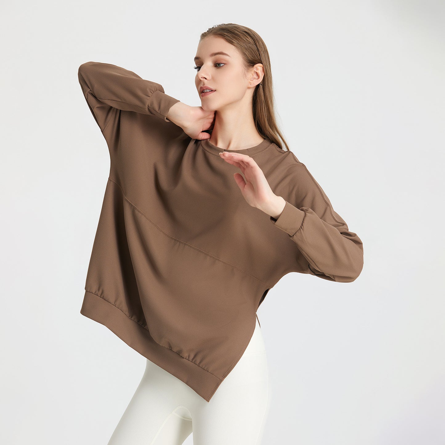 Loose fit waffle top