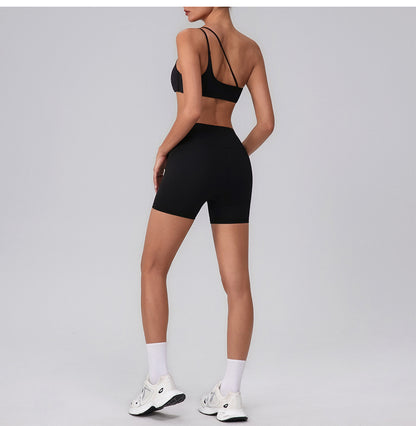 One shoulder sports bra