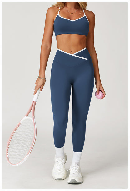 Cross waist leggings