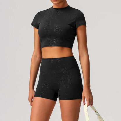 Advanced Black Shorts Short Sleeve