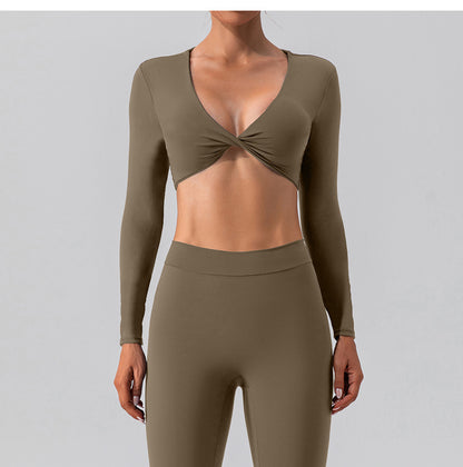 Twisted front cropped top