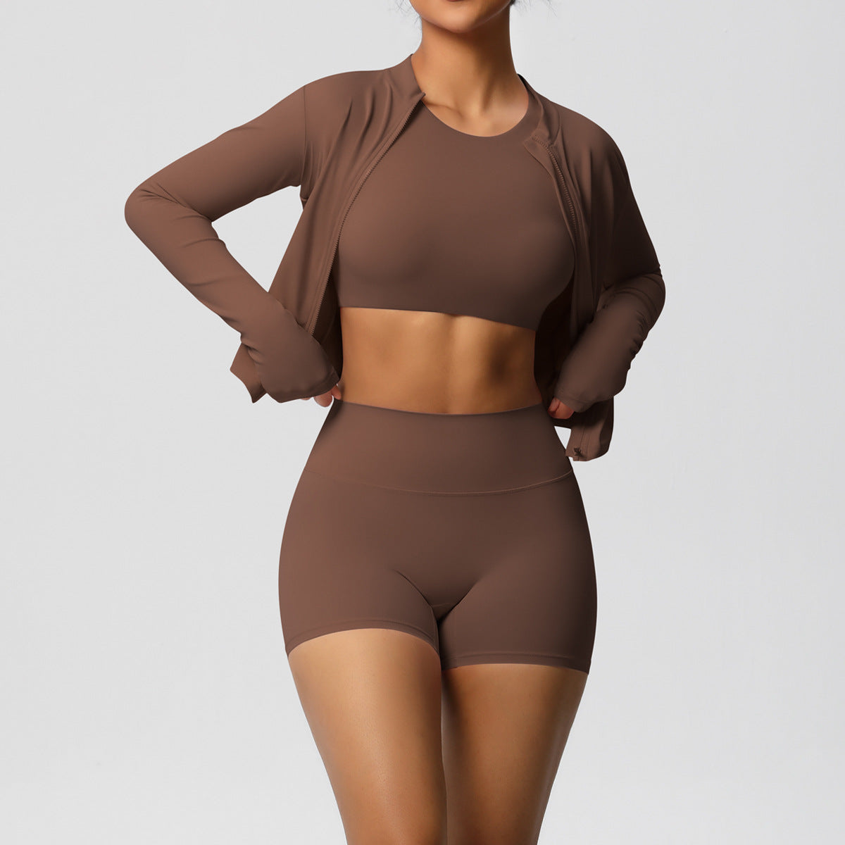 Three piece Jacket, Bra and hot pants set