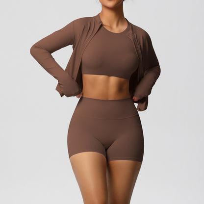 Three piece Jacket, Bra and hot pants set