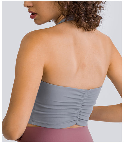 Halter neck sports bra