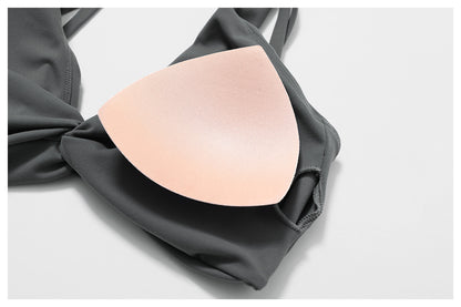 Twisted front sports bra