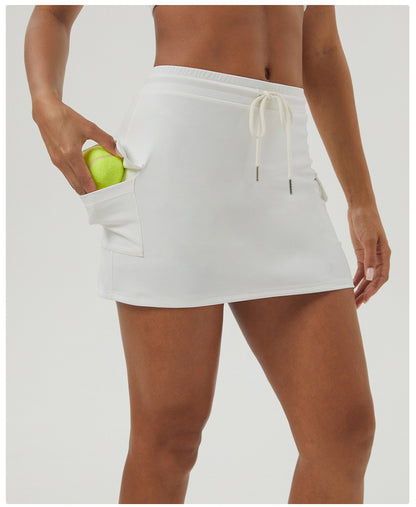 Quick dry draw string skort