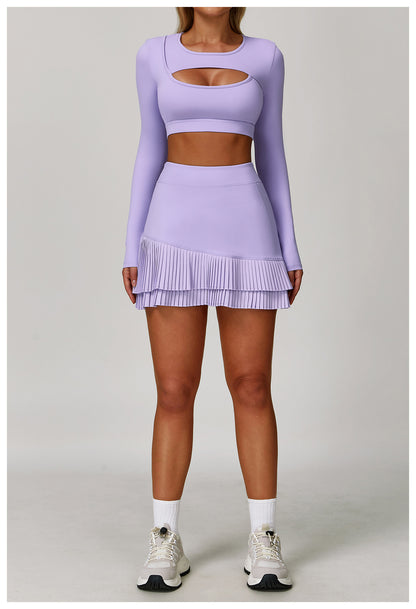 Pleated tennis skort