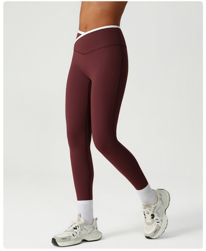 Cross waist leggings