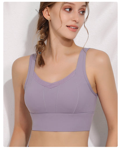 Cut out back sports bra