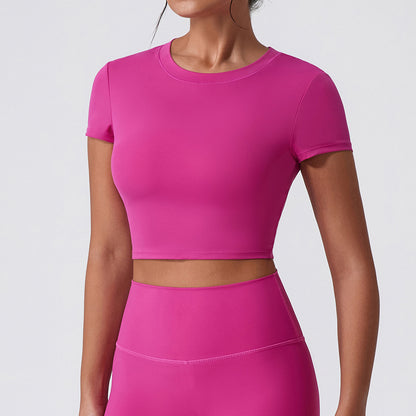 Short sleeve cropped top