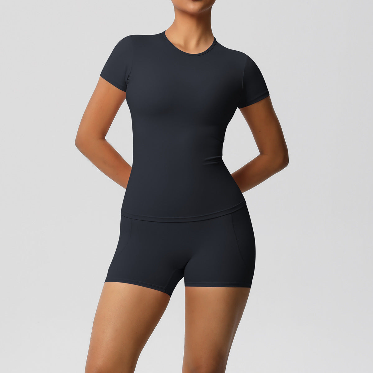 Brushed soft top and hot pants set