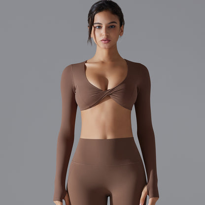 Twisted front full sleeve top