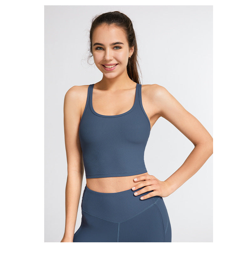 Rib cropped vest