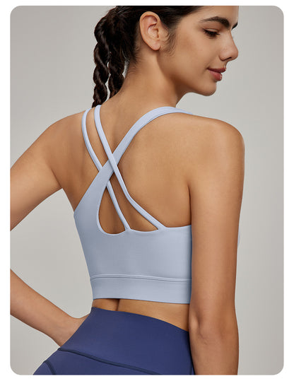 Cross back  sports bra