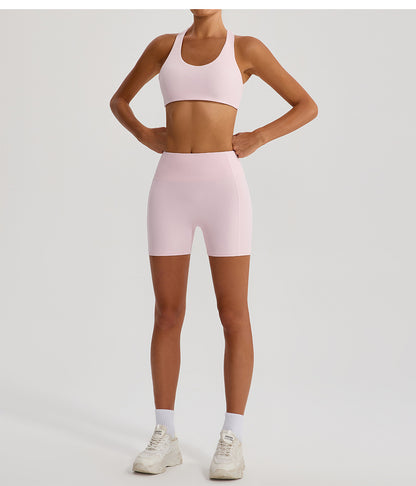 Cross back sports bra
