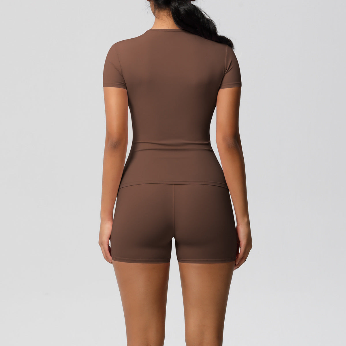 Brushed soft top and hot pants set