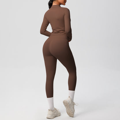 Long sleeve two piece fitness set