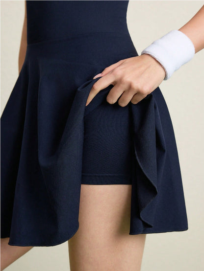 Contrast piping tennis dress