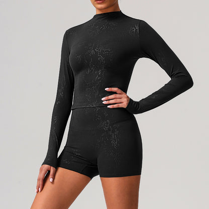 Premium Black Shorts Long Sleeve