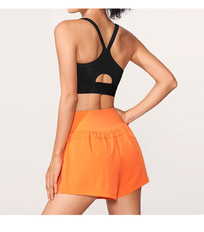 Contrast strap sports bra