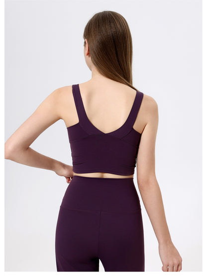 High support cropped vest