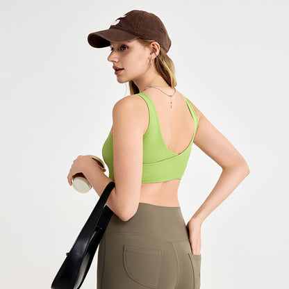 Cross back sports bra