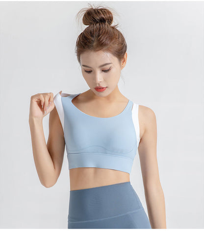 Contrast insert sports bra
