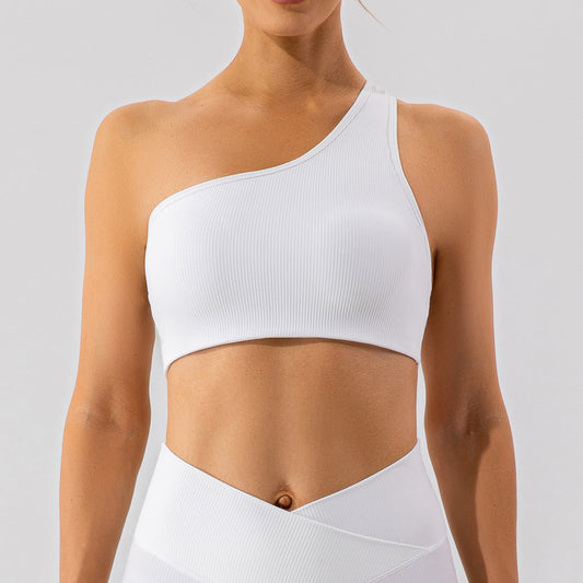 One shoulder sports bra