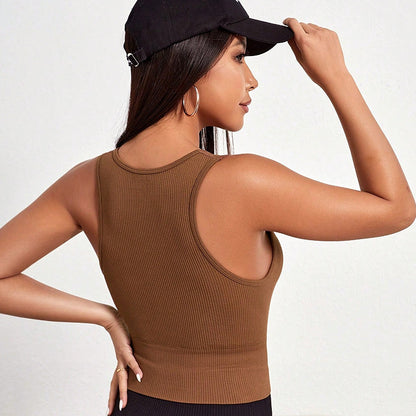 Deep U neck padded top