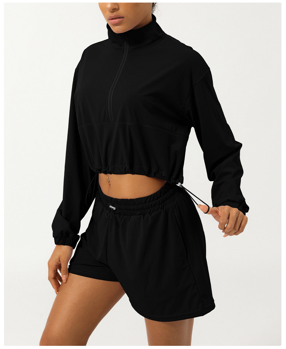 Matching zip front top & Shorts set