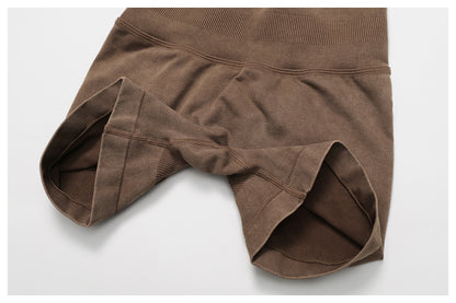 Stone Washed hip shaping shorts