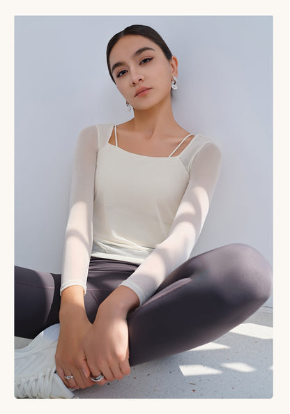 Mesh sleeve top