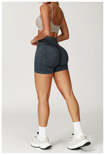 Stone Washed hip shaping shorts
