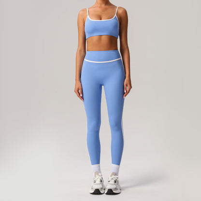 Colorful Blue Trousers Bra