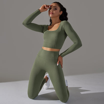 Seamless quick dry fitness set