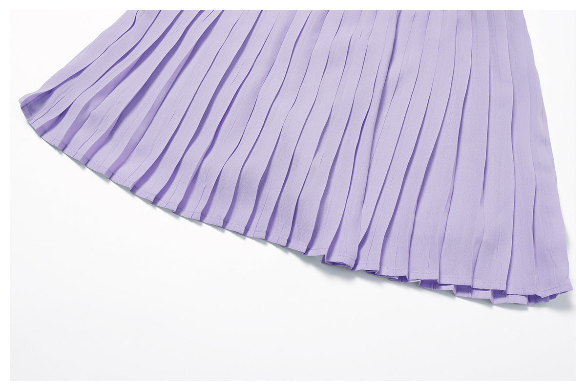 Pleated asymmetric fitness skirt