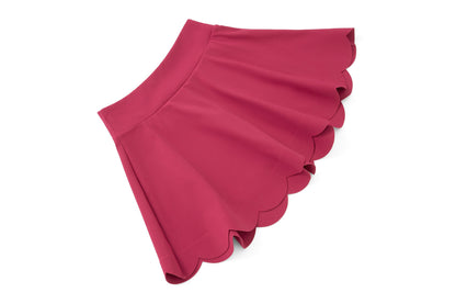 Scallop edge tennis skirt